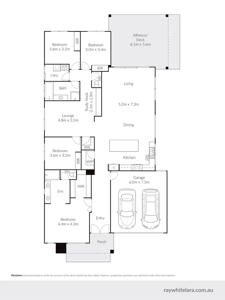 Floorplan of Homely house listing, 34 Canterbury Road West, Lara VIC 3212