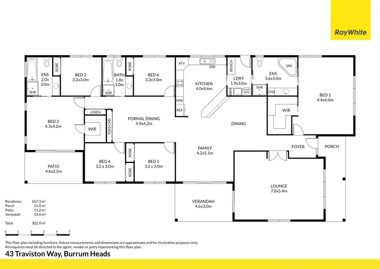 Floorplan of Homely house listing, 43 Traviston Way, Burrum Heads QLD 4659