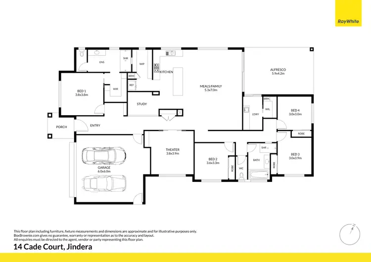 Floorplan of Homely house listing, 14 Cade Court, Jindera NSW 2642