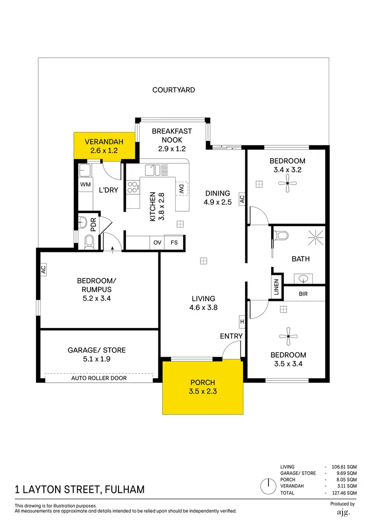 Floorplan of Homely house listing, 1/14 Layton Street, Fulham SA 5024