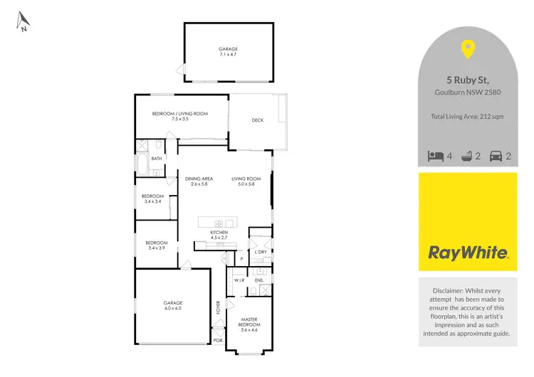 Floorplan of Homely house listing, 5 Ruby Street, Goulburn NSW 2580