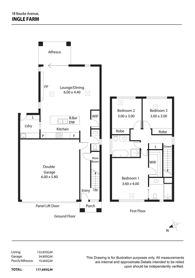 Floorplan of Homely house listing, 1B Bourke Avenue, Ingle Farm SA 5098