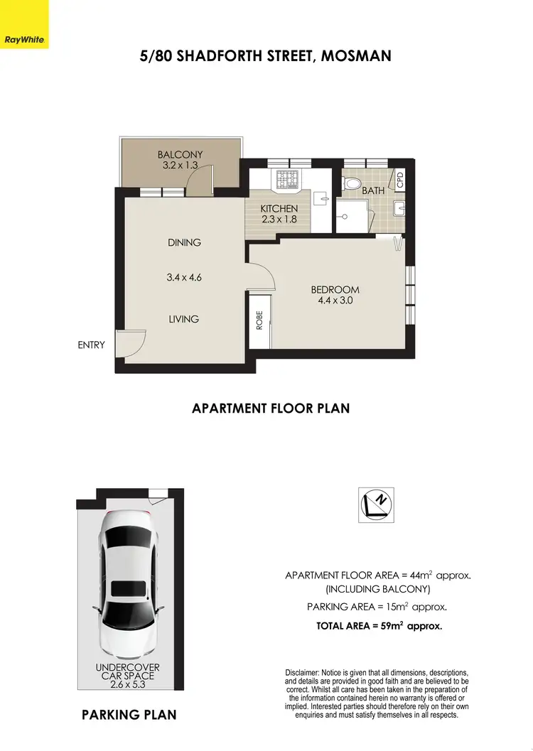 Floorplan of Homely apartment listing, 5/80 Shadforth Street, Mosman NSW 2088
