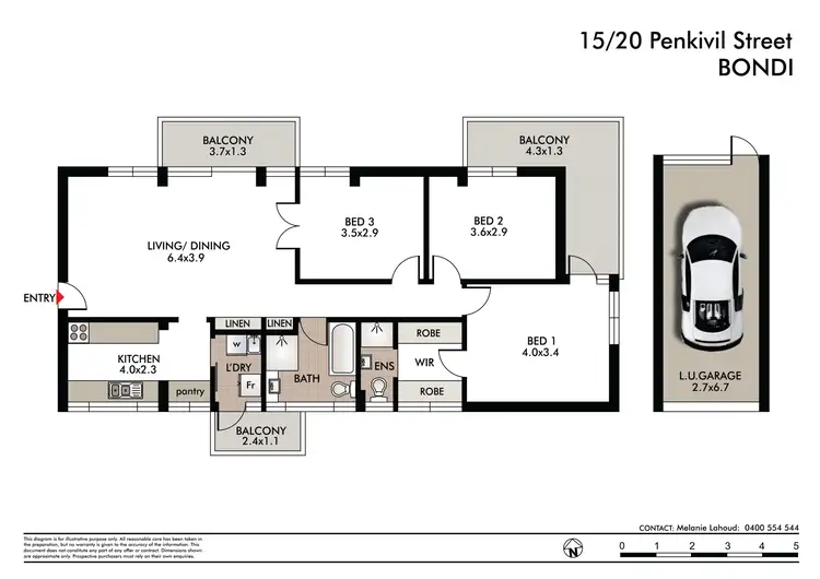 Floorplan of Homely apartment listing, 15/18-20 Penkivil Street, Bondi NSW 2026
