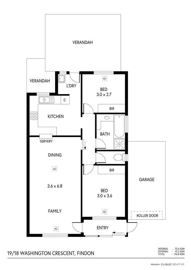 Floorplan of Homely unit listing, 19/18 Washington Crescent, Findon SA 5023