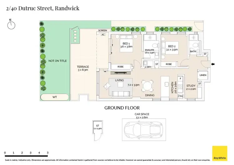 Floorplan of Homely apartment listing, 2/40 Dutruc Street, Randwick NSW 2031