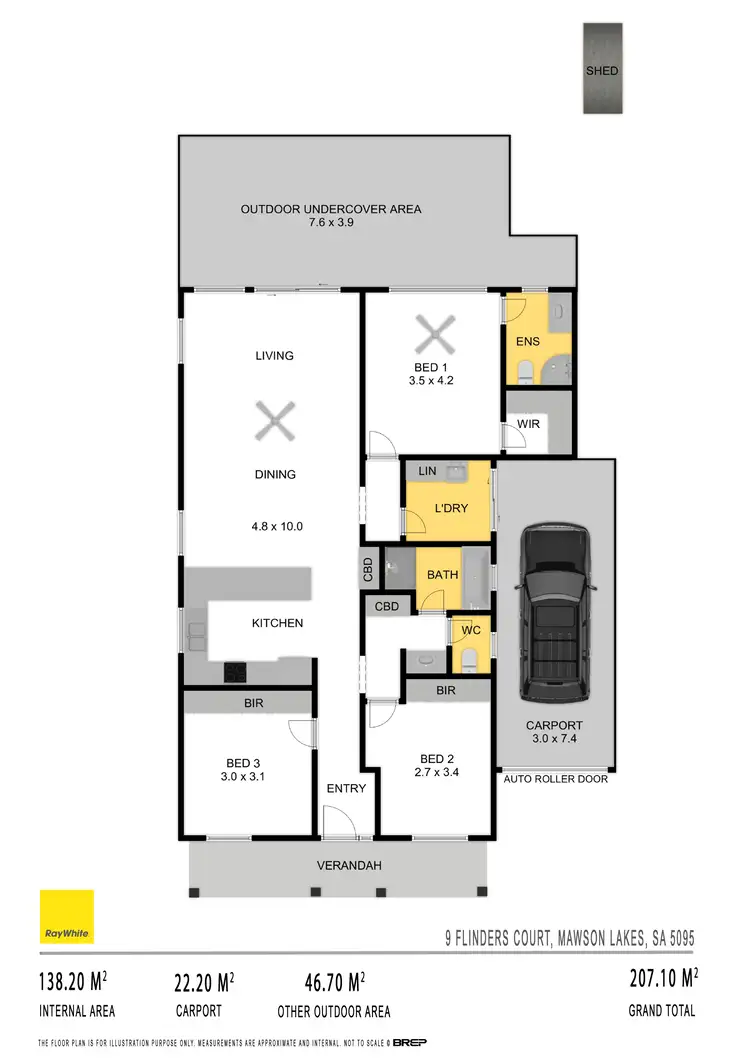 Floorplan of Homely house listing, 9 Flinders Court, Mawson Lakes SA 5095