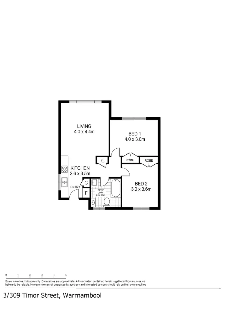 Floorplan of Homely house listing, 3/309 Timor Street, Warrnambool VIC 3280