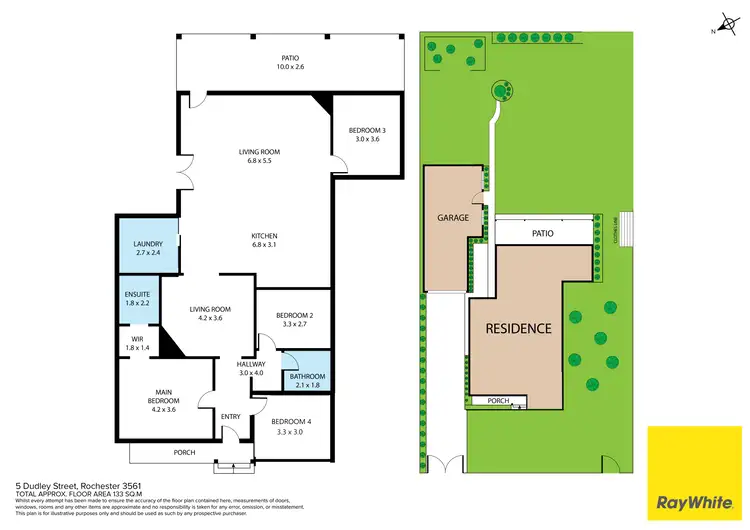 Floorplan of Homely house listing, 5 Dudley Street, Rochester VIC 3561