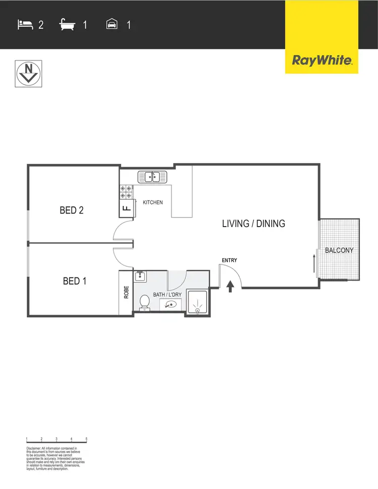 Floorplan of Homely apartment listing, 25/31 Disney Court, Belconnen ACT 2617