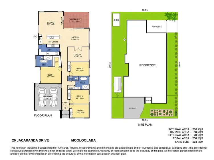 Floorplan of Homely house listing, 20 Jacaranda Drive, Mooloolaba QLD 4557