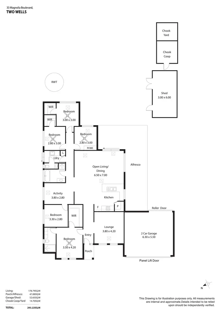 Floorplan of Homely house listing, 33 Magnolia Boulevard, Two Wells SA 5501