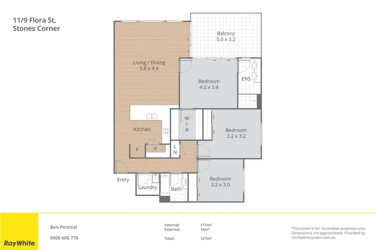 Floorplan of Homely apartment listing, 11/9 Flora Street, Stones Corner QLD 4120