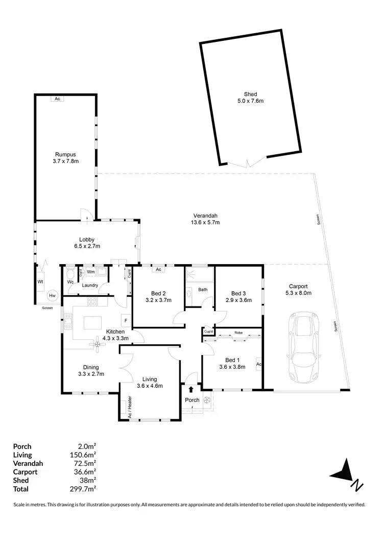 Floorplan of Homely house listing, 3 Meka Court, Pooraka SA 5095