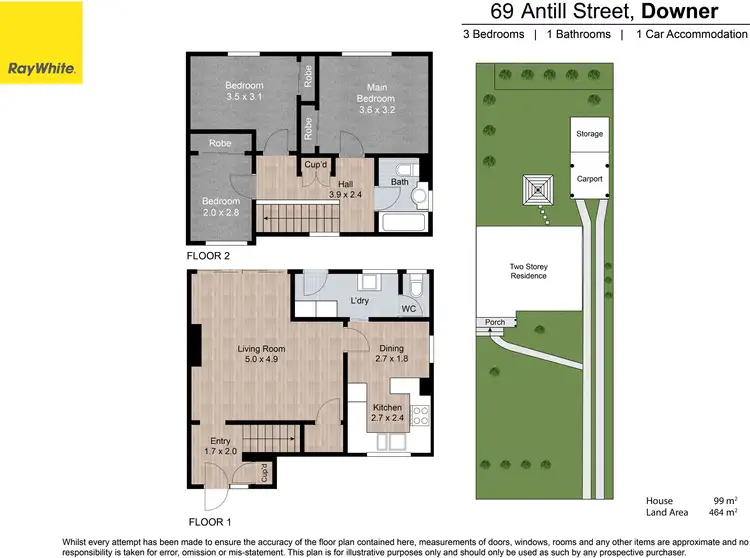 Floorplan of Homely house listing, 69 Antill Street, Downer ACT 2602