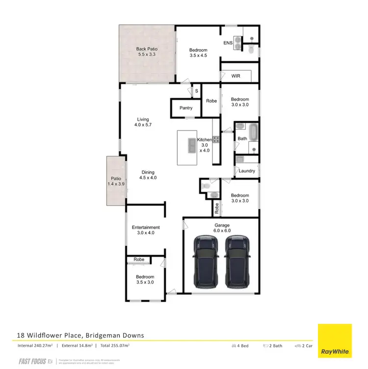 Floorplan of Homely house listing, 18 Wildflower Place, Bridgeman Downs QLD 4035