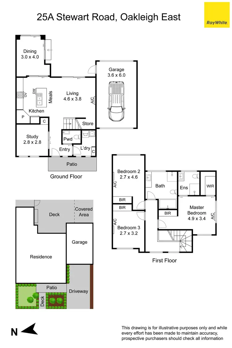 Floorplan of Homely townhouse listing, 25A Stewart Road, Oakleigh East VIC 3166
