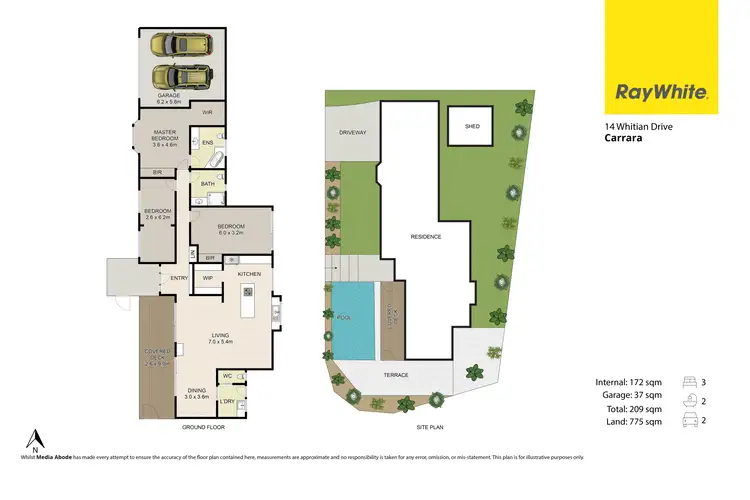 Floorplan of Homely house listing, 14 Whitian Drive, Carrara QLD 4211