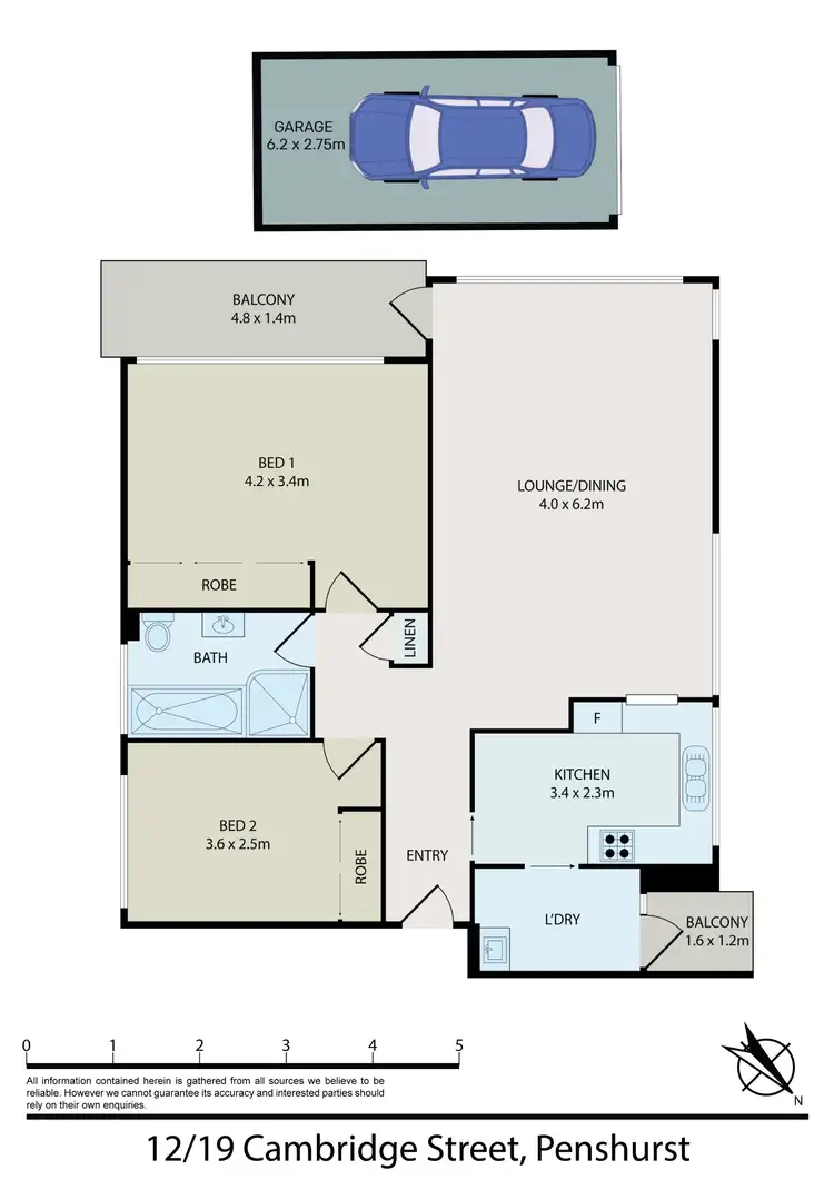 Floorplan of Homely unit listing, 12/19 Cambridge Street, Penshurst NSW 2222