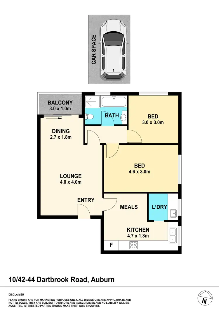 Floorplan of Homely unit listing, 10/42-44 Dartbrook Road, Auburn NSW 2144
