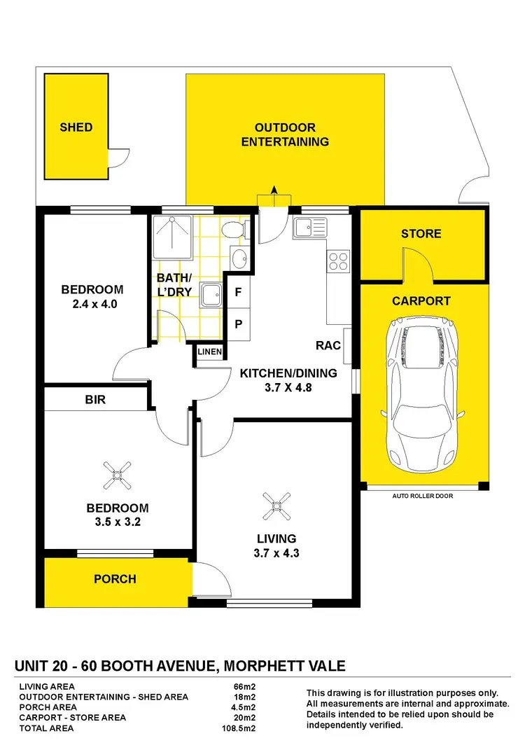 Floorplan of Homely unit listing, 20/60 Booth Avenue, Morphett Vale SA 5162