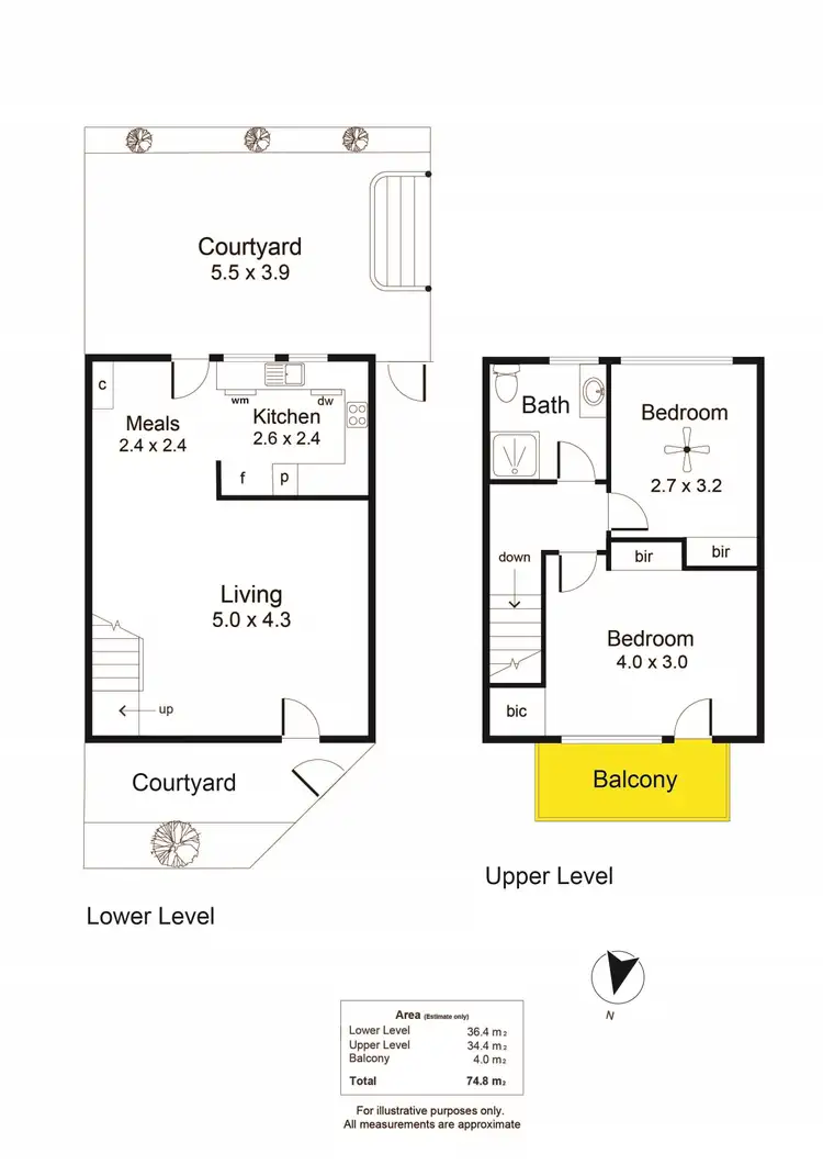 Floorplan of Homely townhouse listing, 4/64A Winston Avenue, Melrose Park SA 5039