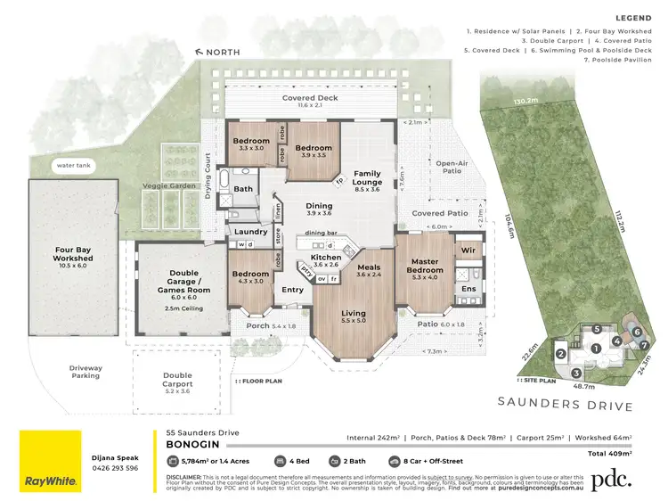 Floorplan of Homely house listing, 55 Saunders Drive, Bonogin QLD 4213