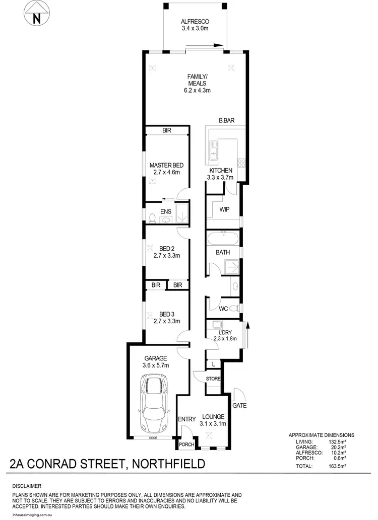 Floorplan of Homely house listing, 2A Conrad Street, Northfield SA 5085