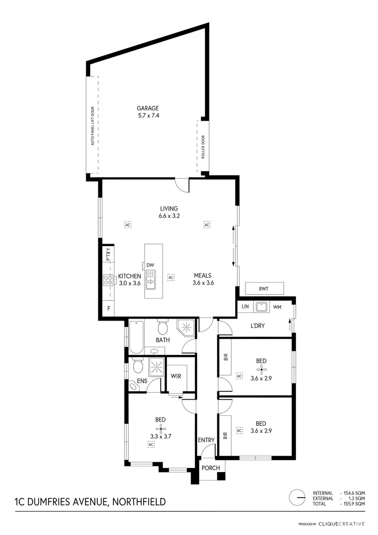 Floorplan of Homely house listing, 1C Dumfries Avenue, Northfield SA 5085