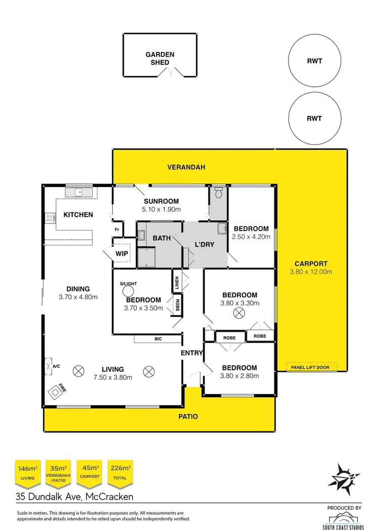 Floorplan of Homely house listing, 35 Dundalk Avenue, Mccracken SA 5211