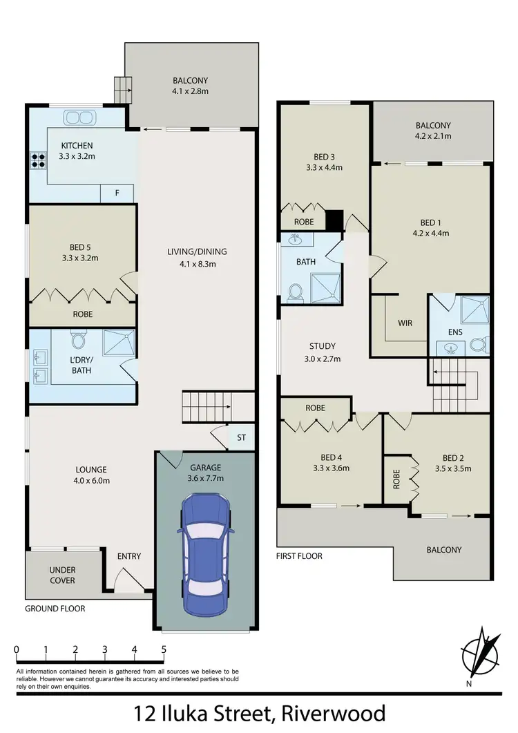 Floorplan of Homely semi-detached listing, 12 Iluka Street, Riverwood NSW 2210