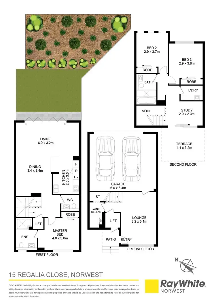 Floorplan of Homely townhouse listing, 15 Regalia Close, Norwest NSW 2153