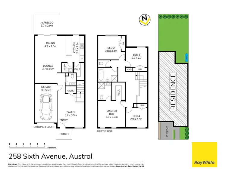 Floorplan of Homely townhouse listing, 258 Sixth Avenue, Austral NSW 2179