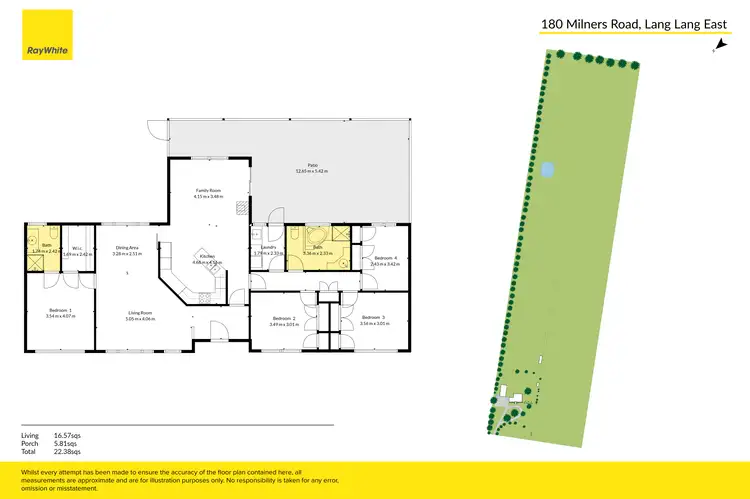 Floorplan of Homely rural property listing, 180 Milners Road, Lang Lang East VIC 3984
