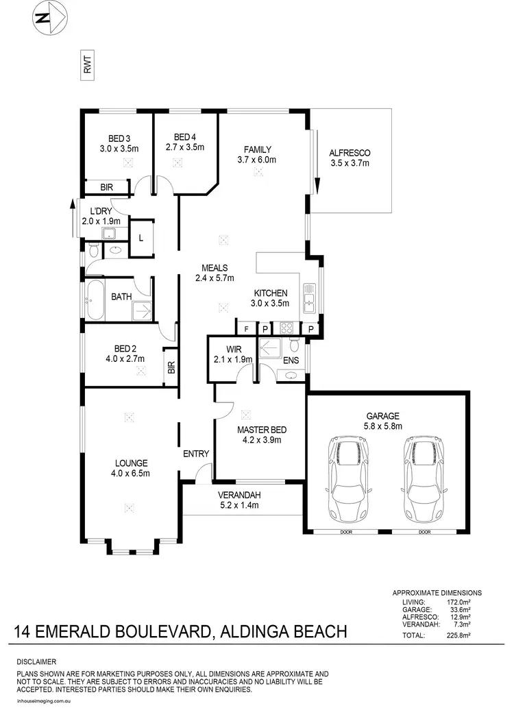 Floorplan of Homely house listing, 14 Emerald Boulevard, Aldinga Beach SA 5173