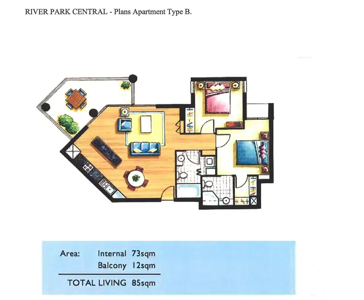 Floorplan of Homely apartment listing, 1802/120 Mary Street, Brisbane City QLD 4000