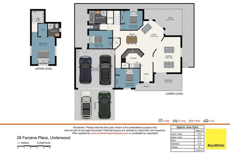 Floorplan of Homely house listing, 28 Farzana Place, Underwood QLD 4119
