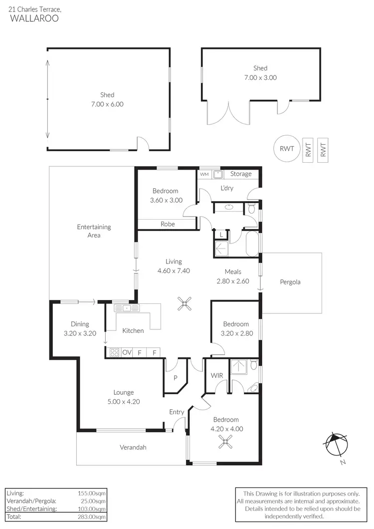 Floorplan of Homely house listing, 21 Charles Terrace, Wallaroo SA 5556