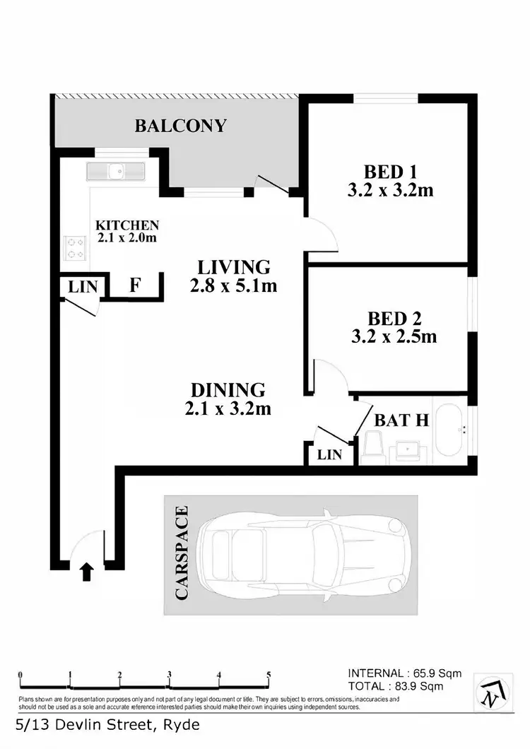 Floorplan of Homely apartment listing, 5/13 Devlin Street, Ryde NSW 2112