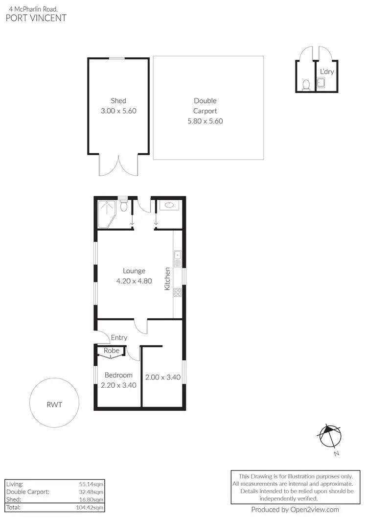 Floorplan of Homely house listing, 4 Mcpharlin Avenue, Port Vincent SA 5581