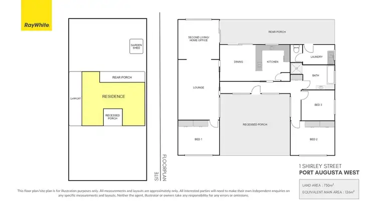 Floorplan of Homely other listing, 1 Shirley Street, Port Augusta West SA 5700