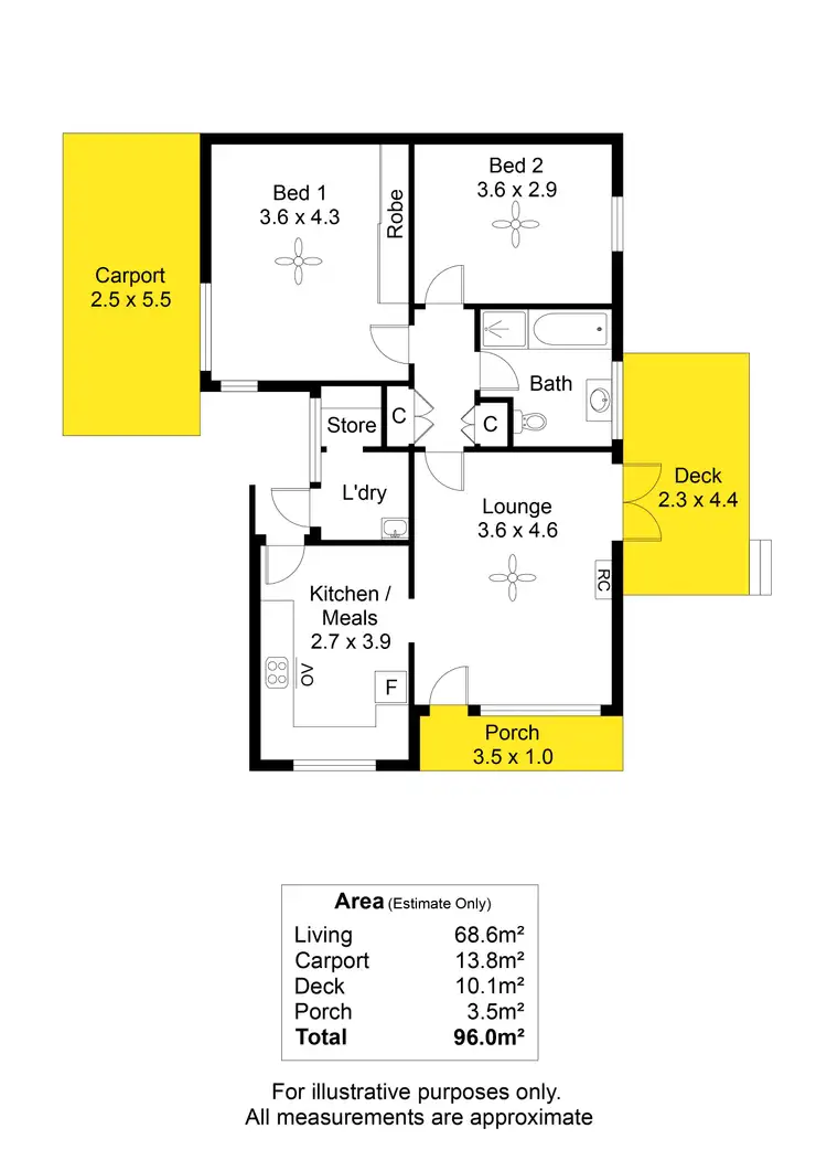 Floorplan of Homely house listing, 13 Olive Street, Glenelg SA 5045