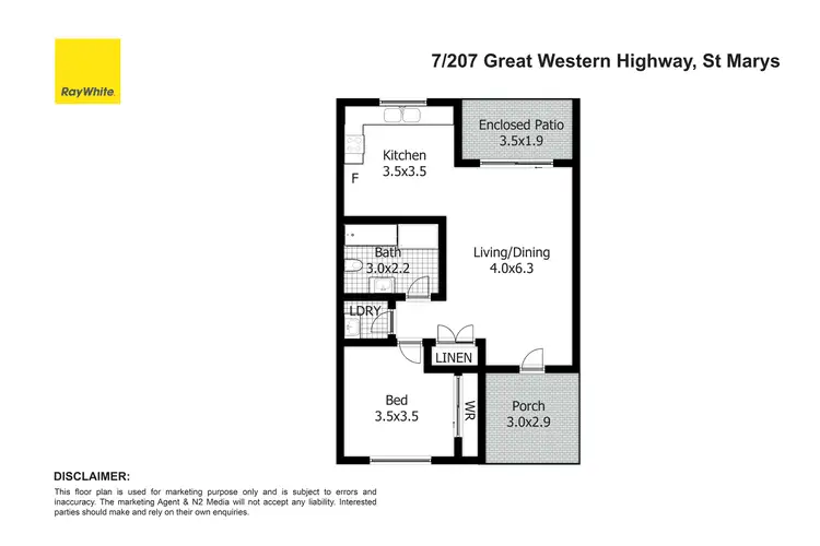Floorplan of Homely villa listing, 7/207 Great Western Highway, St Marys NSW 2760