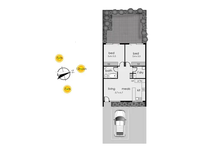 Floorplan of Homely unit listing, 7/15-19 Cricklewood Avenue, Frankston VIC 3199