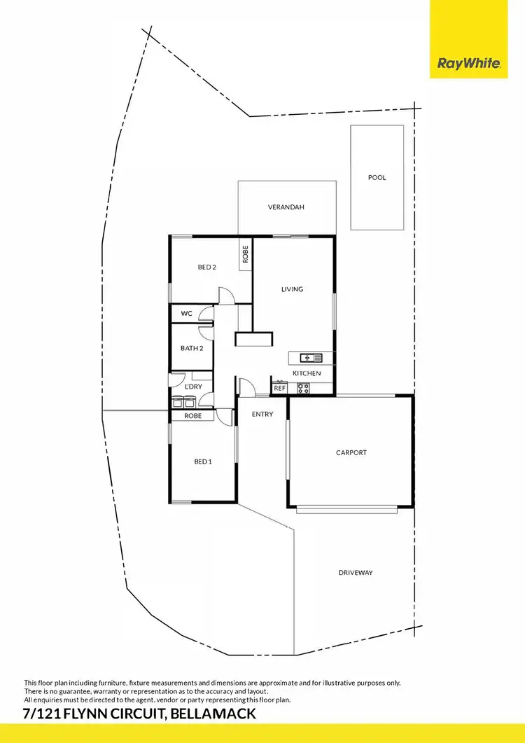 Floorplan of Homely unit listing, 7/121 Flynn Circuit, Bellamack NT 832