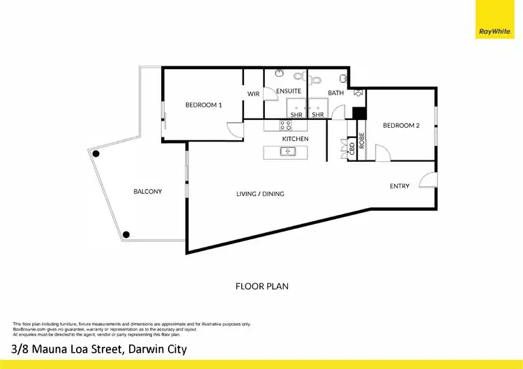 Floorplan of Homely apartment listing, 3/8 Mauna Loa Street, Darwin City NT 800