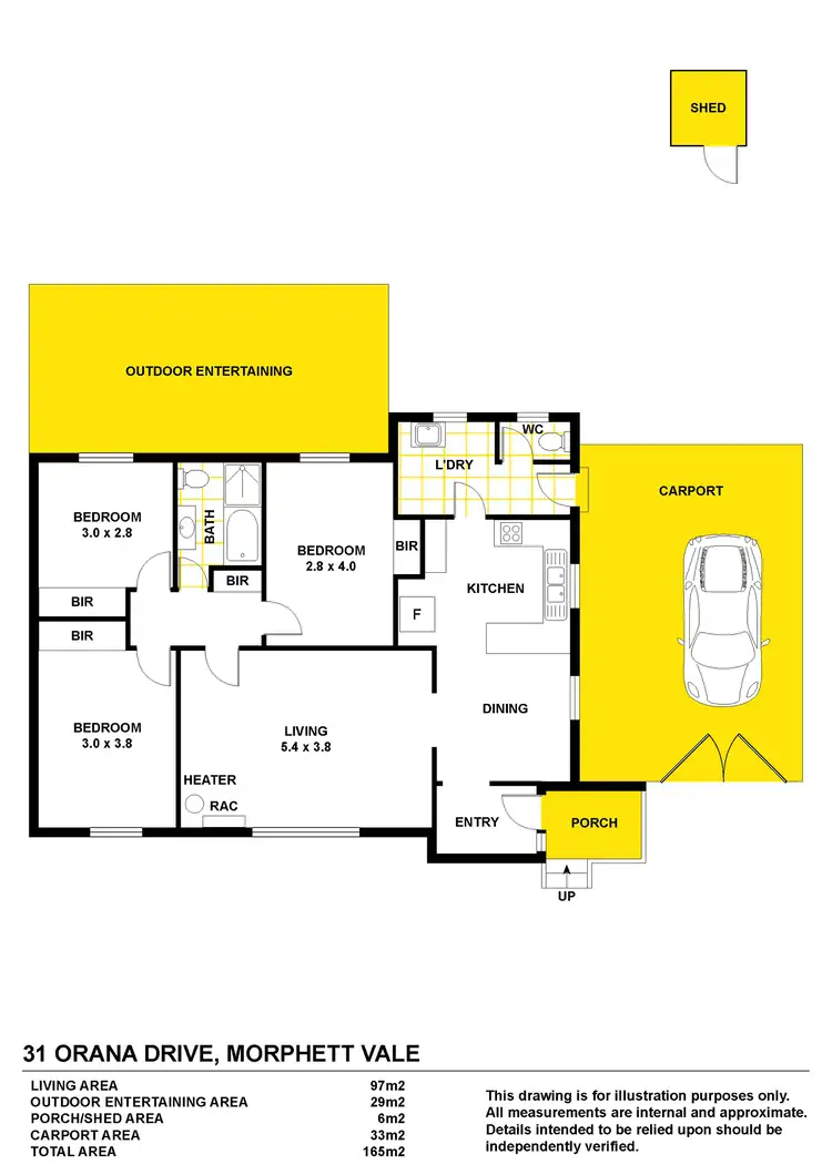 Floorplan of Homely house listing, 31 Orana Drive, Morphett Vale SA 5162