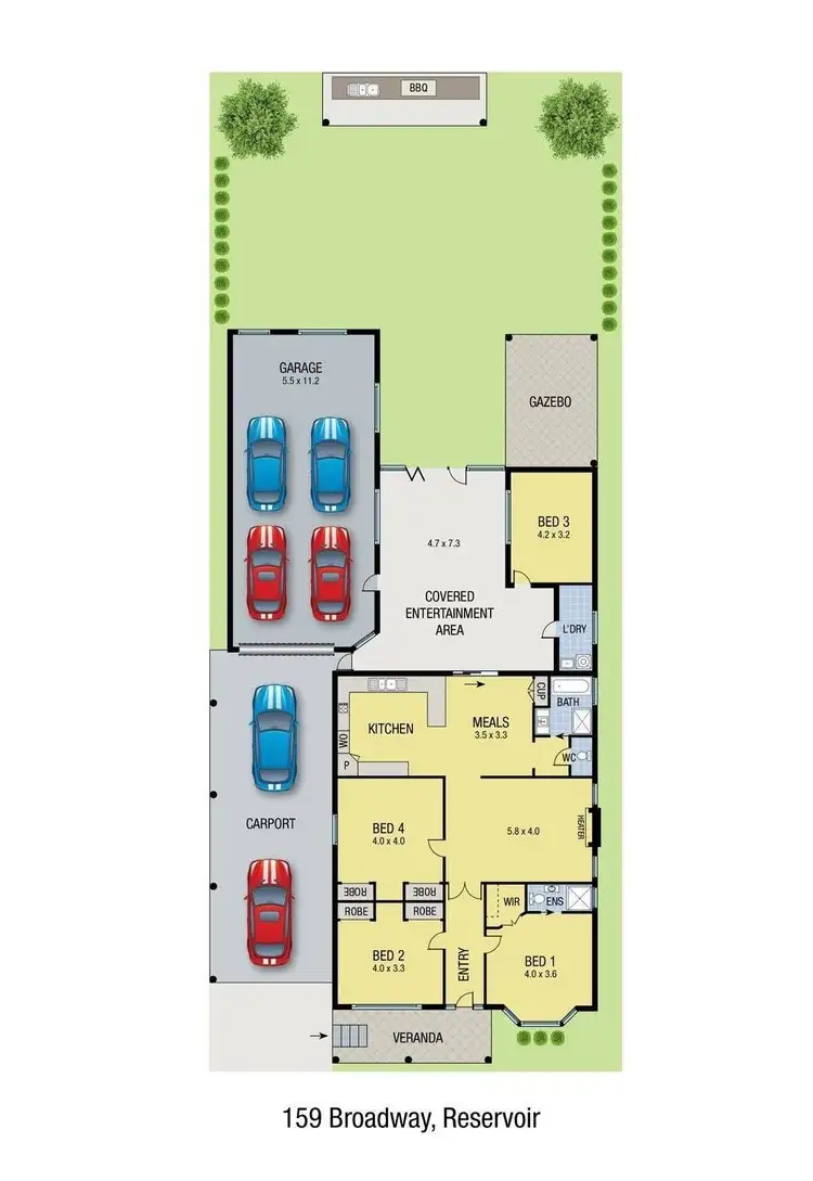 Floorplan of Homely house listing, 159 Broadway, Reservoir VIC 3073