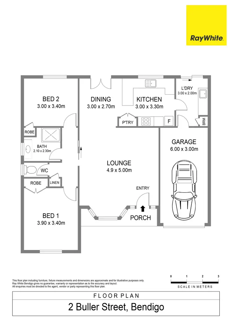 Floorplan of Homely house listing, 2 Buller Street, Bendigo VIC 3550