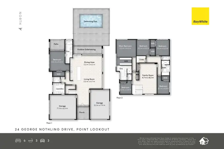 Floorplan of Homely house listing, 24 George Nothling Drive, Point Lookout QLD 4183